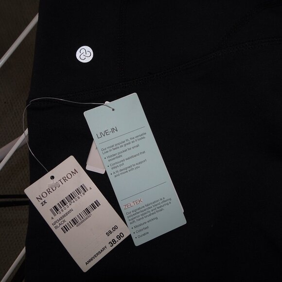 Black Zella Nordstrom High Waist Live-In Plus Size Leggings NWT - Picture 9 of 9